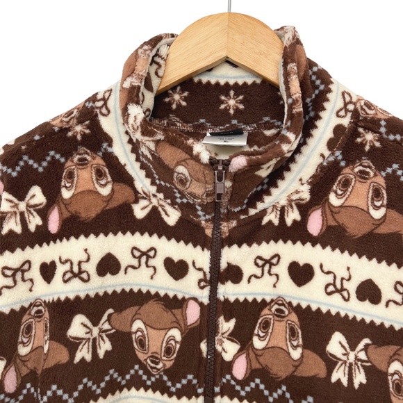 NWOT Disney Bambi Women’s Quarter-Zip Pullover Fleece Shirt XL - Picture 3 of 10